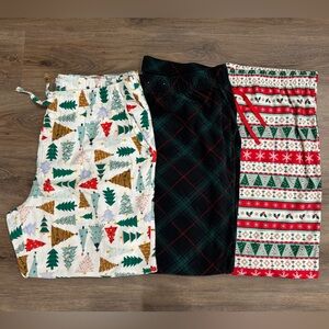 (3) Adult XXL Christmas Pajama Pants